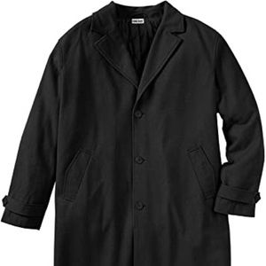 COPY - KingSize Big & Tall Wool-Blend Long Overco…